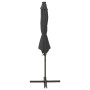 Sombrilla voladiza con poste y luces LED gris antracita 300 cm de vidaXL, Sombrillas - Ref: Foro24-312338, Precio: 87,81 €, D...