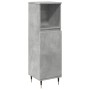 Armario de baño madera contrachapada gris hormigón 30x30x100 cm de , Muebles de baño - Ref: Foro24-857204, Precio: 43,44 €, D...