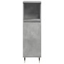 Armario de baño madera contrachapada gris hormigón 30x30x100 cm de , Muebles de baño - Ref: Foro24-857204, Precio: 43,44 €, D...