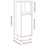 Armario de baño madera contrachapada gris hormigón 30x30x100 cm de , Muebles de baño - Ref: Foro24-857204, Precio: 43,44 €, D...