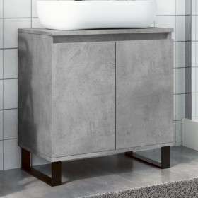 Armario de baño madera de ingeniería gris hormigón 58x33x60 cm de , Muebles de baño - Ref: Foro24-857219, Precio: 53,31 €, De...