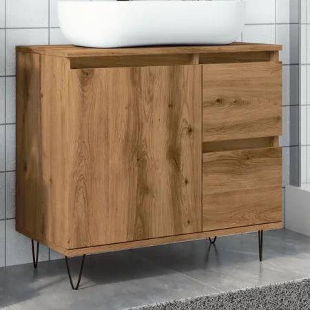 Mueble de lavabo madera de ingeniería roble artisan 65x33x60 cm de , Muebles de baño - Ref: Foro24-857227, Precio: 82,91 €, D...