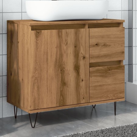 Mueble de lavabo madera de ingeniería roble artisan 65x33x60 cm de , Muebles de baño - Ref: Foro24-857227, Precio: 83,96 €, D...