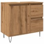 Mueble de lavabo madera de ingeniería roble artisan 65x33x60 cm de , Muebles de baño - Ref: Foro24-857227, Precio: 83,96 €, D...