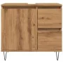 Mueble de lavabo madera de ingeniería roble artisan 65x33x60 cm de , Muebles de baño - Ref: Foro24-857227, Precio: 82,91 €, D...