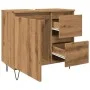 Mueble de lavabo madera de ingeniería roble artisan 65x33x60 cm de , Muebles de baño - Ref: Foro24-857227, Precio: 82,91 €, D...