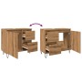 Mueble de lavabo madera de ingeniería roble artisan 65x33x60 cm de , Muebles de baño - Ref: Foro24-857227, Precio: 83,96 €, D...