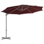 Sombrilla voladiza con poste de acero rojo burdeos 300 cm de vidaXL, Sombrillas - Ref: Foro24-312312, Precio: 106,27 €, Descu...