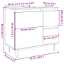 Mueble de lavabo madera de ingeniería roble artisan 65x33x60 cm de , Muebles de baño - Ref: Foro24-857227, Precio: 83,96 €, D...