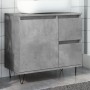 Mueble de lavabo madera ingeniería gris hormigón 65x33x60 cm de , Muebles de baño - Ref: Foro24-857225, Precio: 69,93 €, Desc...