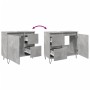Mueble de lavabo madera ingeniería gris hormigón 65x33x60 cm de , Muebles de baño - Ref: Foro24-857225, Precio: 69,93 €, Desc...