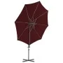 Sombrilla voladiza con poste de acero rojo burdeos 300 cm de vidaXL, Sombrillas - Ref: Foro24-312312, Precio: 106,27 €, Descu...