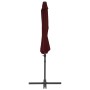 Sombrilla voladiza con poste de acero rojo burdeos 300 cm de vidaXL, Sombrillas - Ref: Foro24-312312, Precio: 107,77 €, Descu...