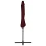 Sombrilla voladiza con poste de acero rojo burdeos 300 cm de vidaXL, Sombrillas - Ref: Foro24-312312, Precio: 106,27 €, Descu...