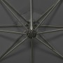 Sombrilla voladiza con poste y luces LED gris antracita 300 cm de vidaXL, Sombrillas - Ref: Foro24-312338, Precio: 87,81 €, D...