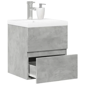 Set muebles de baño 2 piezas madera contrachapada gris hormigón de , Muebles de baño - Ref: Foro24-3324907, Precio: 121,24 €,...