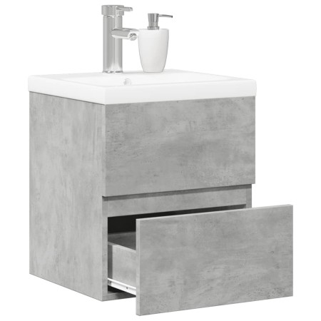 Set muebles de baño 2 piezas madera contrachapada gris hormigón de , Muebles de baño - Ref: Foro24-3324907, Precio: 122,88 €,...