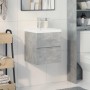 Set muebles de baño 2 piezas madera contrachapada gris hormigón de , Muebles de baño - Ref: Foro24-3324907, Precio: 122,88 €,...