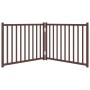Puerta de perros plegable 2 paneles madera abeto marrón 160 cm de , Casetas y cercados para perros - Ref: Foro24-352296, Prec...