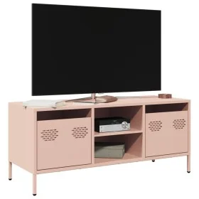 Mueble para TV acero laminado en frío rosa 101,5x39x43,5 cm de , Muebles TV - Ref: Foro24-851299, Precio: 88,32 €, Descuento: %