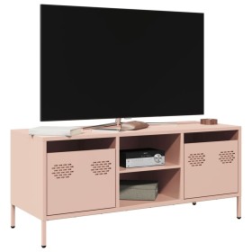 Mueble para TV acero laminado en frío rosa 101,5x39x43,5 cm de , Muebles TV - Ref: Foro24-851299, Precio: 89,15 €, Descuento: %