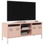 Mueble para TV acero laminado en frío rosa 101,5x39x43,5 cm de , Muebles TV - Ref: Foro24-851299, Precio: 89,15 €, Descuento: %