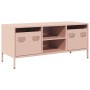 Mueble para TV acero laminado en frío rosa 101,5x39x43,5 cm de , Muebles TV - Ref: Foro24-851299, Precio: 89,15 €, Descuento: %