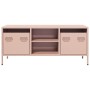 Mueble para TV acero laminado en frío rosa 101,5x39x43,5 cm de , Muebles TV - Ref: Foro24-851299, Precio: 89,15 €, Descuento: %