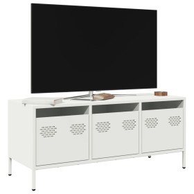 Mueble para TV acero laminado en frío blanco 101,5x39x43,5 cm de , Muebles TV - Ref: Foro24-851231, Precio: 127,50 €, Descuen...