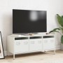 Mueble para TV acero laminado en frío blanco 101,5x39x43,5 cm de , Muebles TV - Ref: Foro24-851231, Precio: 127,50 €, Descuen...