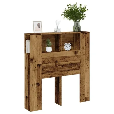 Cabecero armario madera ingeniería envejecida 100x19x104,5 cm de , Taquillas y armarios de almacenamiento - Ref: Foro24-85687...