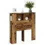 Cabecero armario madera ingeniería envejecida 100x19x104,5 cm de , Taquillas y armarios de almacenamiento - Ref: Foro24-85687...