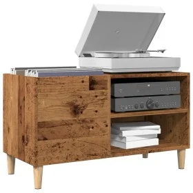 Mueble para discos madera ingeniería envejecida 84,5x38x48 cm de , Armarios y almacenamiento - Ref: Foro24-857163, Precio: 68...