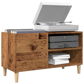 Mueble para discos madera ingeniería envejecida 84,5x38x48 cm de , Armarios y almacenamiento - Ref: Foro24-857163, Precio: 70...