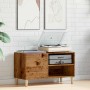 Mueble para discos madera ingeniería envejecida 84,5x38x48 cm de , Armarios y almacenamiento - Ref: Foro24-857163, Precio: 70...