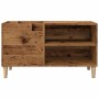 Mueble para discos madera ingeniería envejecida 84,5x38x48 cm de , Armarios y almacenamiento - Ref: Foro24-857163, Precio: 70...