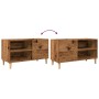 Mueble para discos madera ingeniería envejecida 84,5x38x48 cm de , Armarios y almacenamiento - Ref: Foro24-857163, Precio: 70...