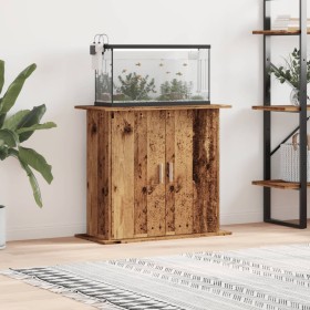 Soporte para acuario madera ingeniería envejecida 81x36x73 cm de , Soportes para acuarios - Ref: Foro24-857278, Precio: 100,6...