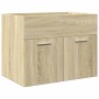 Set de muebles de baño 3 pzas madera contrachapada roble Sonoma de , Muebles de baño - Ref: Foro24-3324993, Precio: 117,39 €,...