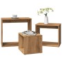 Mesas apilables 3 pzas madera contrachapada color roble artisan de , Mesas auxiliares - Ref: Foro24-856675, Precio: 65,23 €, ...
