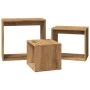 Mesas apilables 3 pzas madera contrachapada color roble artisan by , Side tables - Ref: Foro24-856675, Price: 64,12 €, Discou...