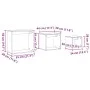 Mesas apilables 3 pzas madera contrachapada color roble artisan by , Side tables - Ref: Foro24-856675, Price: 64,12 €, Discou...