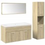 Juego de muebles de baño 4 pzas contrachapada roble Sonoma de , Muebles de baño - Ref: Foro24-3325006, Precio: 296,51 €, Desc...
