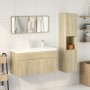 Juego de muebles de baño 4 pzas contrachapada roble Sonoma de , Muebles de baño - Ref: Foro24-3325006, Precio: 296,51 €, Desc...