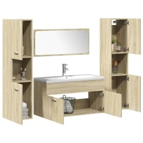 Juego de muebles de baño 5 pzas madera ingeniería roble Sonoma de , Muebles de baño - Ref: Foro24-3325012, Precio: 326,07 €, ...
