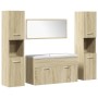 Juego de muebles de baño 5 pzas madera ingeniería roble Sonoma de , Muebles de baño - Ref: Foro24-3325012, Precio: 345,20 €, ...