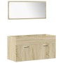Juego de muebles de baño 5 pzas madera ingeniería roble Sonoma de , Muebles de baño - Ref: Foro24-3325012, Precio: 345,20 €, ...