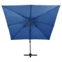 Sombrilla voladiza con doble techo azul celeste 300x300 cm de vidaXL, Sombrillas - Ref: Foro24-312378, Precio: 240,45 €, Desc...