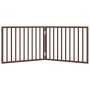 Puerta para perros plegable 2 paneles madera álamo marrón 160cm de , Casetas y cercados para perros - Ref: Foro24-352200, Pre...