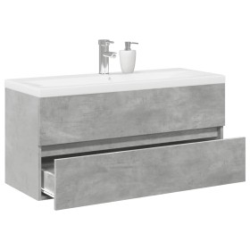 Set muebles de baño 2 piezas madera contrachapada gris hormigón de , Muebles de baño - Ref: Foro24-3324911, Precio: 294,28 €,...